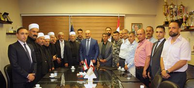 Major General Saliba receives a delegation