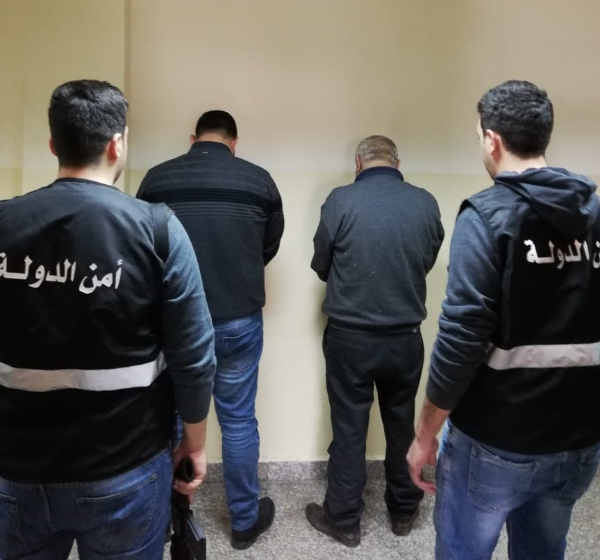  the General Directorate of State Security arrested the Lebanese (A.H.) and (B.T.) at the old Sidon road - Choueifat, while trafficking drugs on a motorcycle